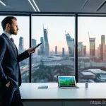 감정평가사의 시장조사 방법 - **Prompt 1: "The Analyst's Insight"**
    "A modern, well-lit office interior with large windows sho...