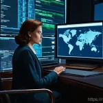 감정평가사의 팀 내 역할 - **Prompt:** A professional female appraiser, dressed in a sharp, elegant business suit, stands in a ...