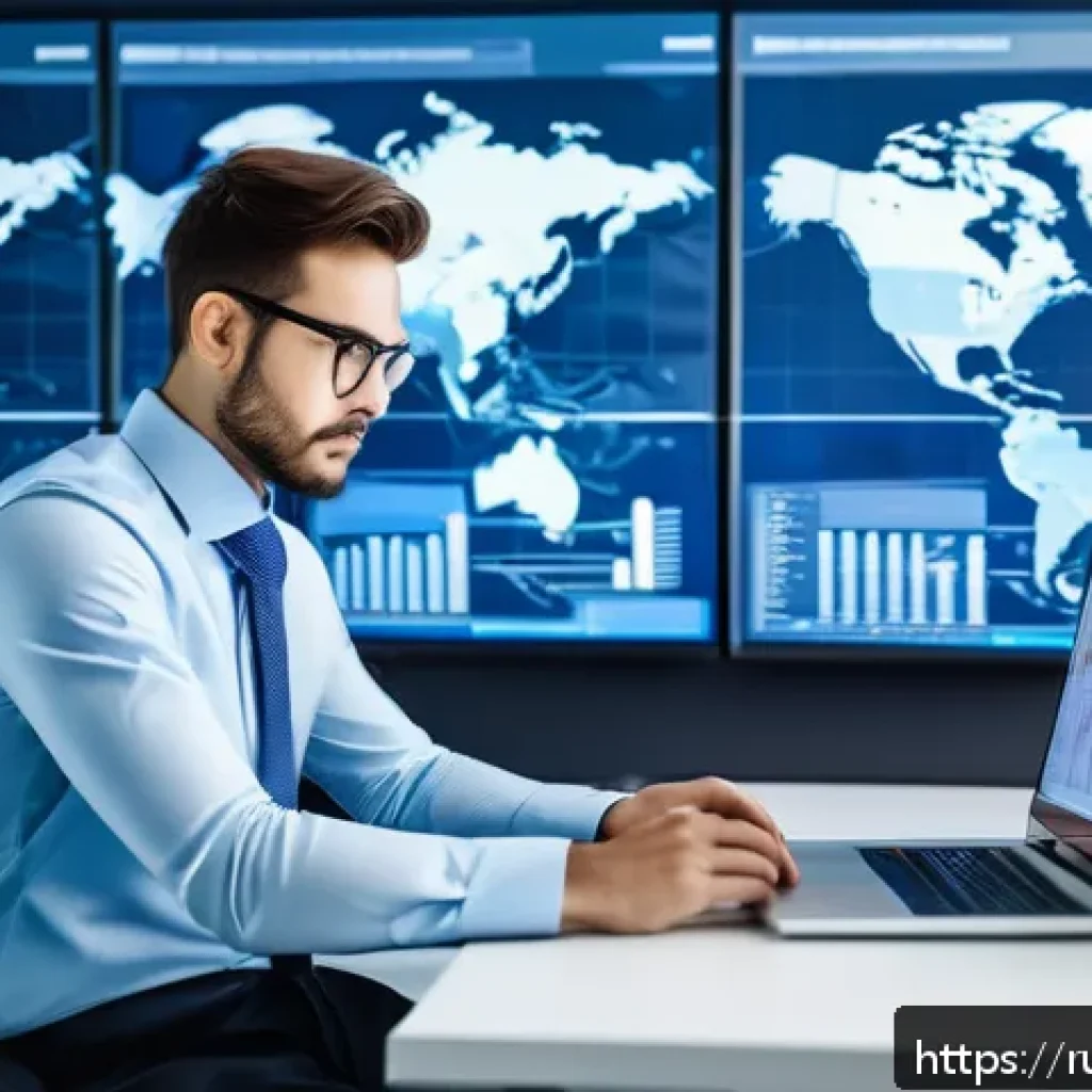 감정평가사의 해외 진출 가능성 - A professional real estate appraiser at work in a modern international office, surrounded by multipl...